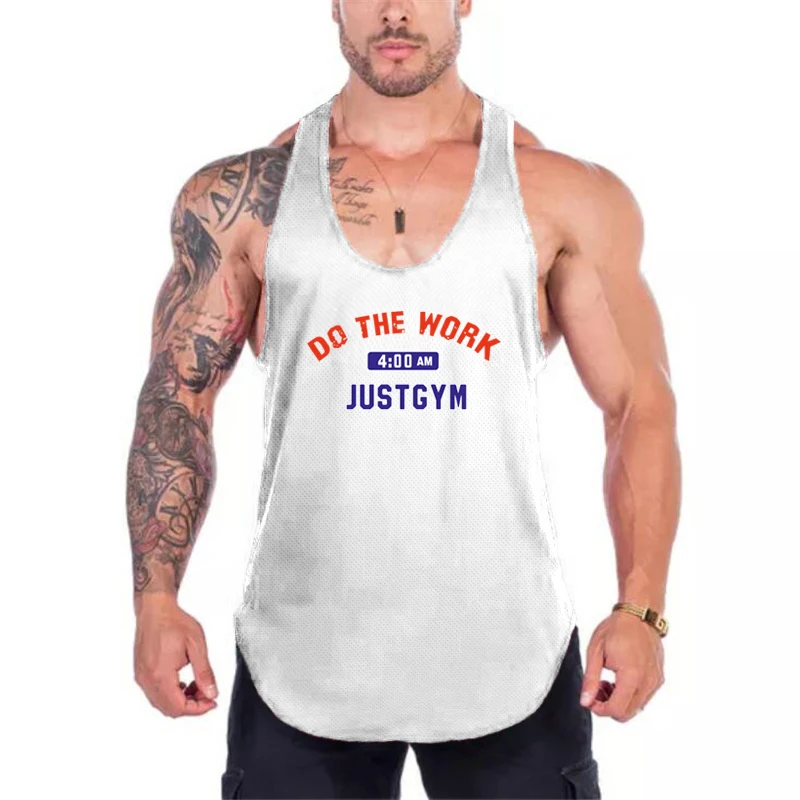 Quick Dry Men'S weightlifting Vests Breathable Polyester Fitness Tank Top For Outdoors Sports Marathon Training Gym Workout Tops