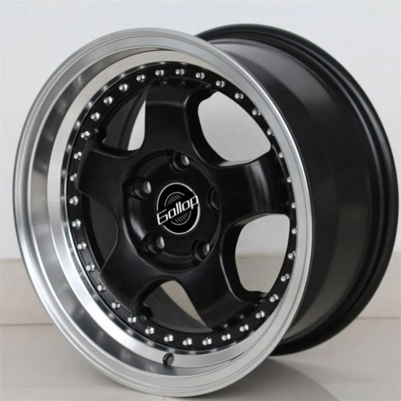 Gallop ET15-25 15-Inch Alloy Wheel Rim New PCD 8*100/114.3 Machine Face Finish Aftermarket High Performance Passenger Car Wheels