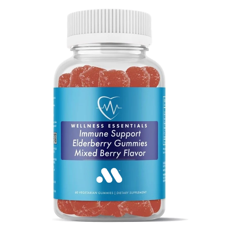 60 mixed berry chewing gum, available for 1 month | elderberry and essential vitamins for natural immune boosting | gluten free