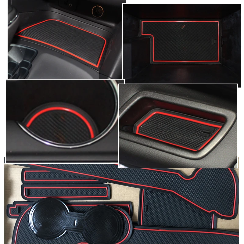 Anti-Slip Rubber Gate Slot Cup Mat for Chevrolet Equinox 3 2017 2018 2019 MK3 3rd Gen Holden Accessories Stickers Car Styling