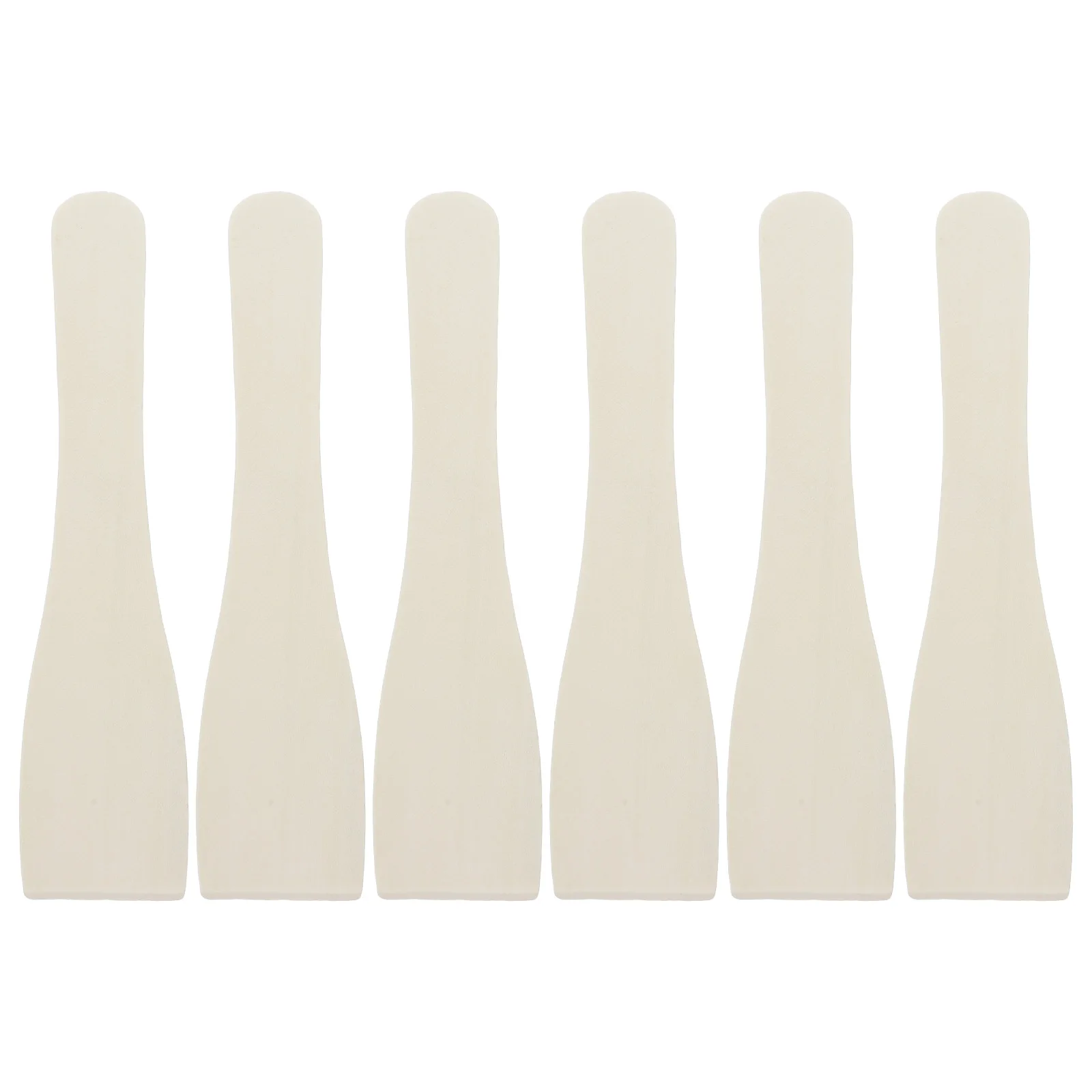

6pcs Small Wood Flat Spatulas Baking Scrapers Cooking Utensils Grilling Tools Kitchen Accessories Lightweight For