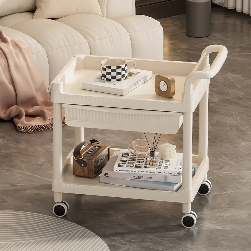 AOLIVIYA Kitchen Household Storage Rack Floor Multi-Layer Trolley Shelf For Baby Bedroom Cart Pushcart Stand Unit