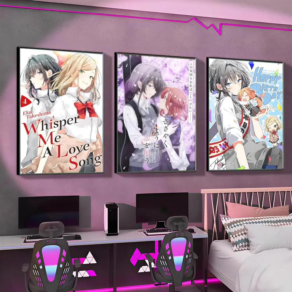 w-Whisper Me a Love SongS GL Poster Versatile HD Waterproof Wall Art Self-Adhesive Decor for Any Space Ideal Gift