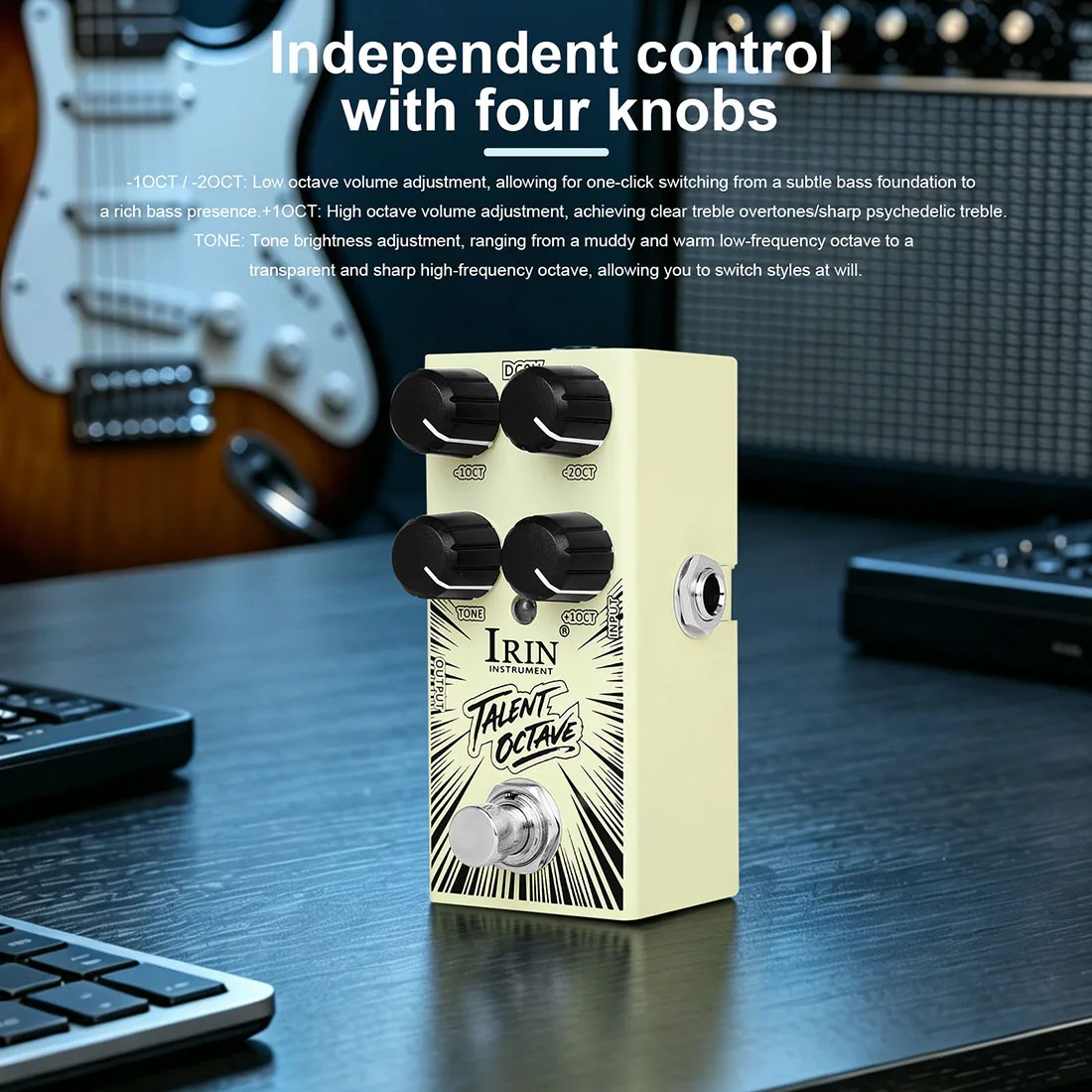 IRIN RF-19 Talent Octave Guitar Effect Pedal Mini Single Block 3 Octaves Effect Pedal For Electric Guitar Bass Accessories