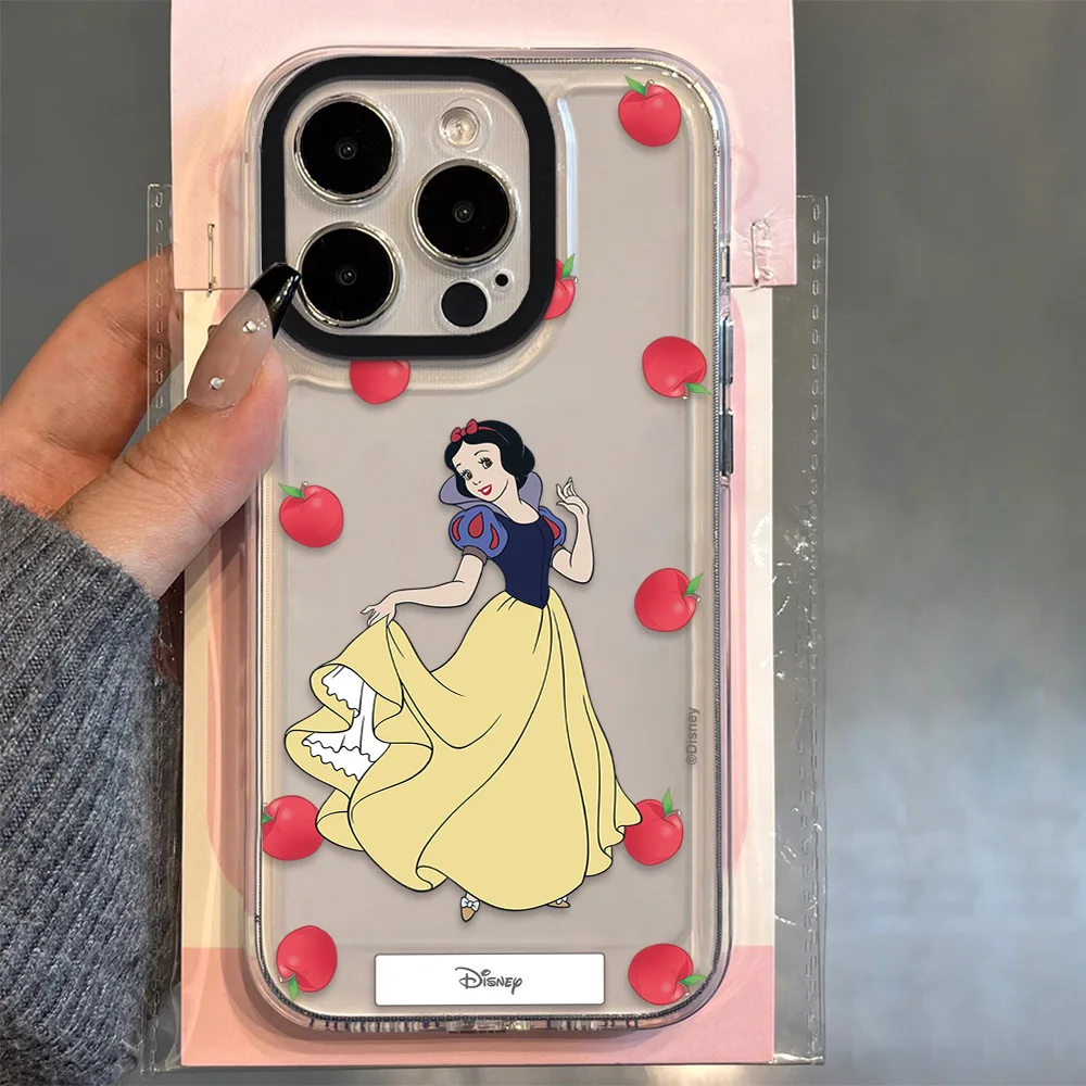 Cartoon Disneies Ariel Princess Phone Case For iPhone 11 12 13 14 15 16 Pro Max Mini X Xs XR 7 8 plus Se2020 Transparent Cover