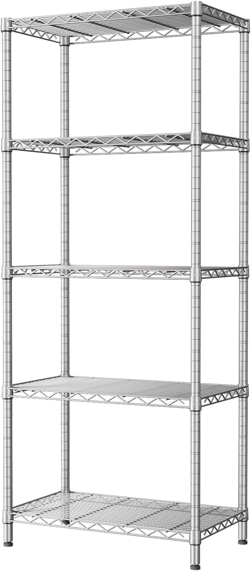 5-poziomowe regały magazynowe do garażu, wytrzymałe regały druciane, metalowe do spiżarni, szafy, kuchni, pralni, łazienki, organizery
