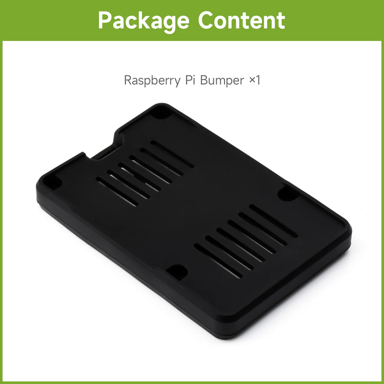 Official Raspberry Pi Bumper, One-piece Flexible Silicone Rubber Bumper, Reserved Mounting Holes On The Bottom