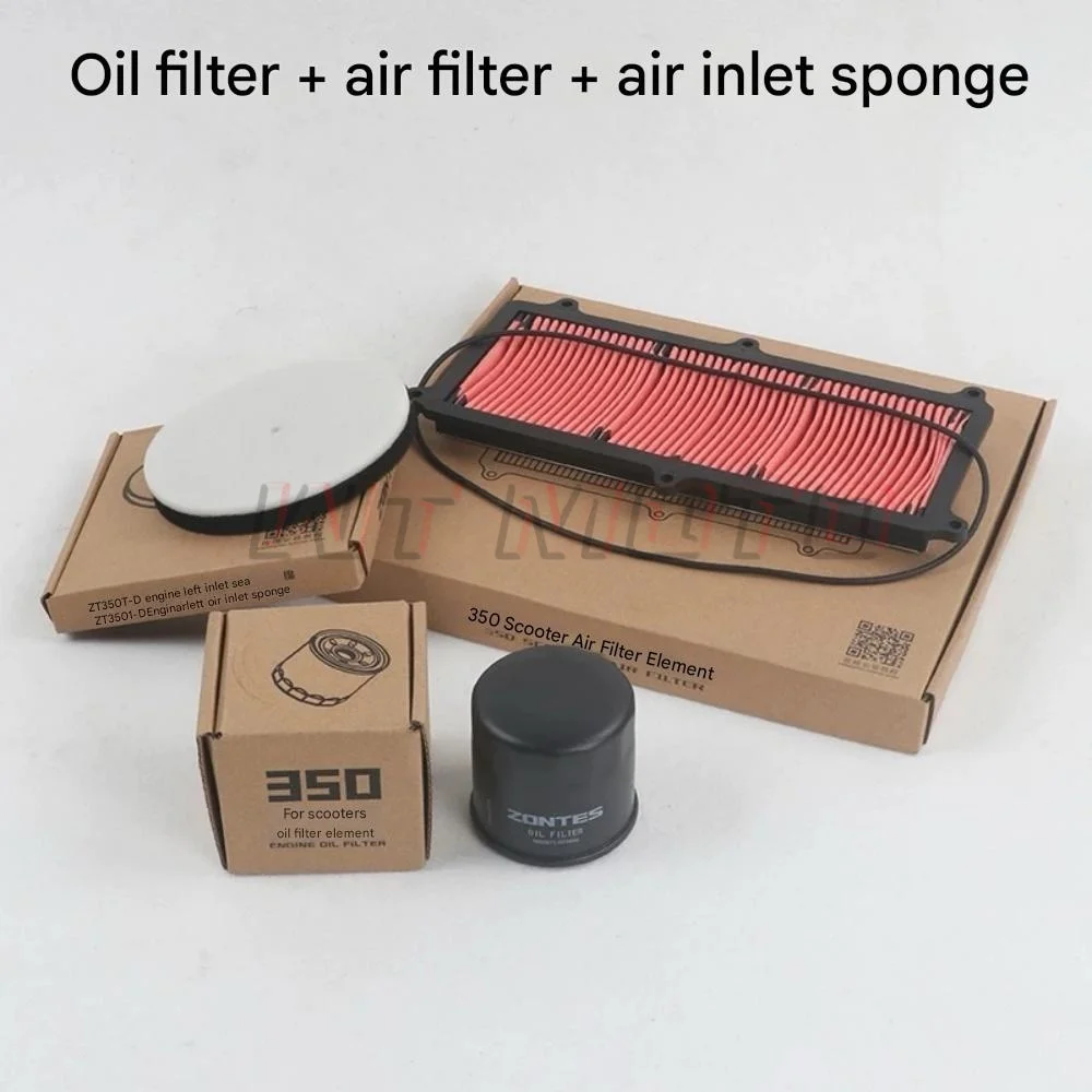 For ZONTES 350D 350E 350M oil filter oil filter air filter air inlet sponge ZONTES 350 d 350 m 350 e 350 k