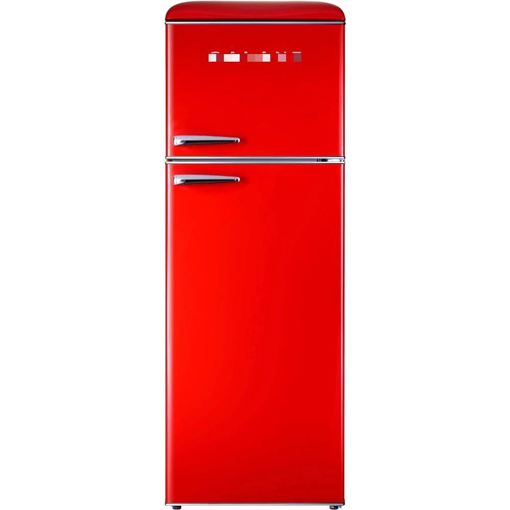 Refrigerator, Dual Door Fridge, Adjustable Electrical Thermostat Control with Top Mount Freezer Compartment