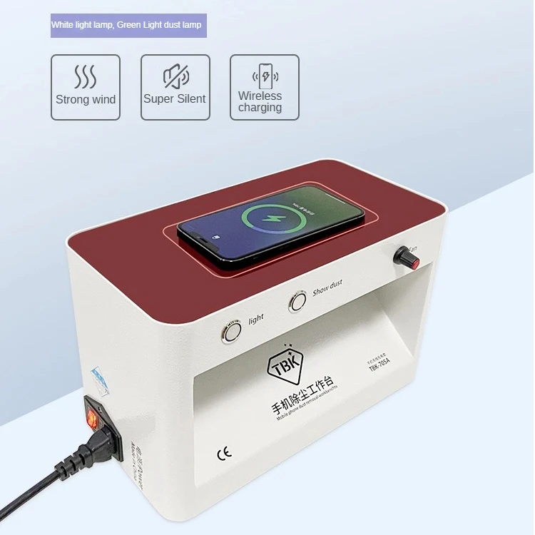 

TBK-705A 3In1 Mobile Phone Dust Removal Workbench For LCD Screen Dust Inspection Repair/LED Scratch Crack Detection Clean Bench