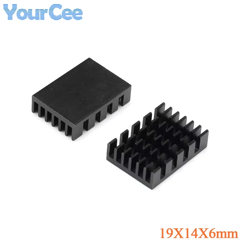 10pcs/2pcs 19X14X6mm Radiator Cooler Heat Sink Aluminum Heatsink Cooling Fin for IC Chip LED 19*14*6mm