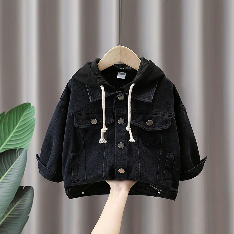 

Baby Boys Denim Jacket Spring Autumn Jackets For Boys Hooded Coat Kids Outerwear Coats For Girls Jacket Children Clothes 2-10Yrs