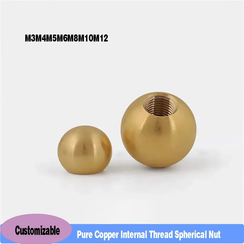 

M3 M4 M5 M6 M10 M12 Pure Brass Nut Decorative Cap Lighting Fixture Accessory