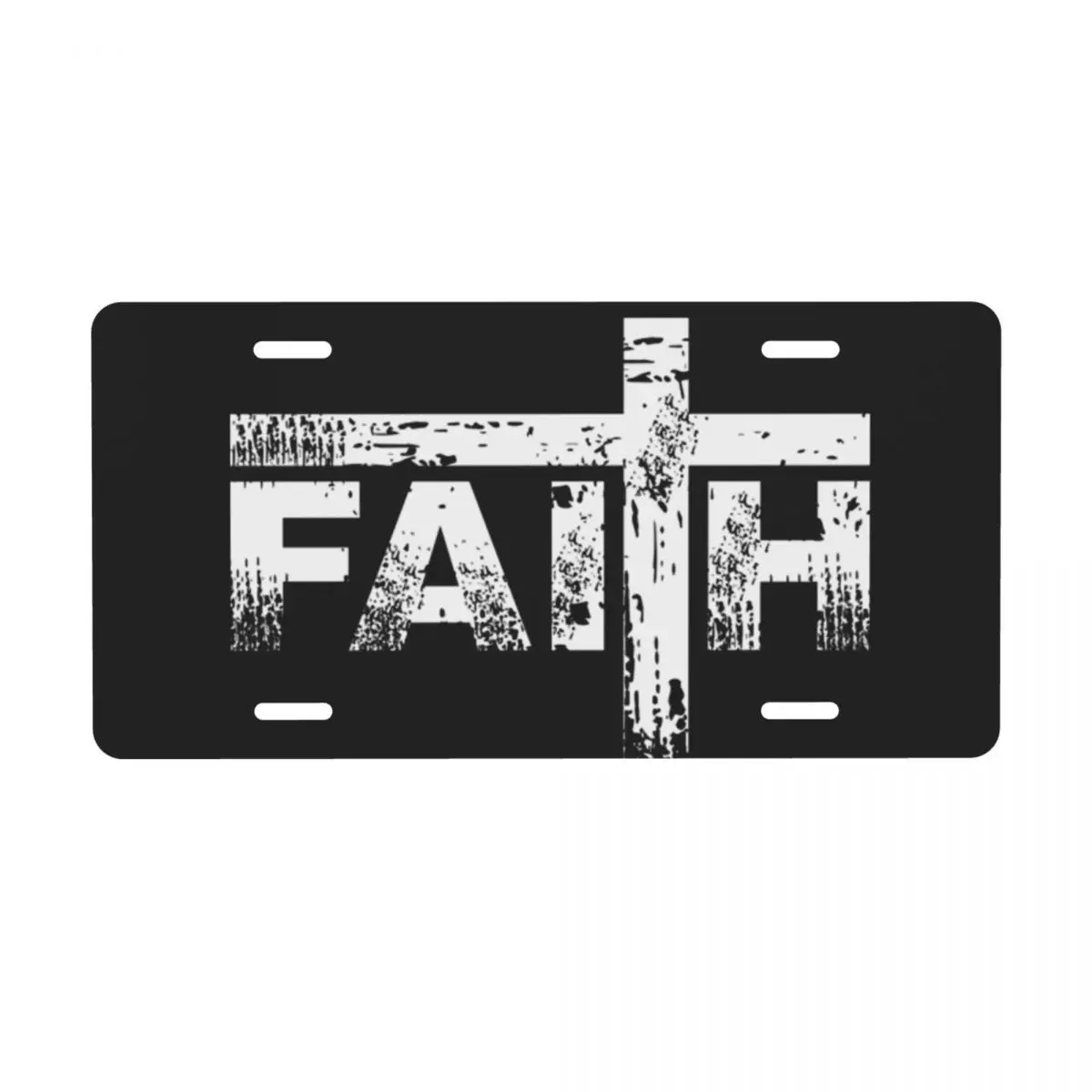 Faith Christian Believer Quote License Plate Vanity Tag Christ Jesus Cross God Decorative Car Front License Plate 6x12 Inch