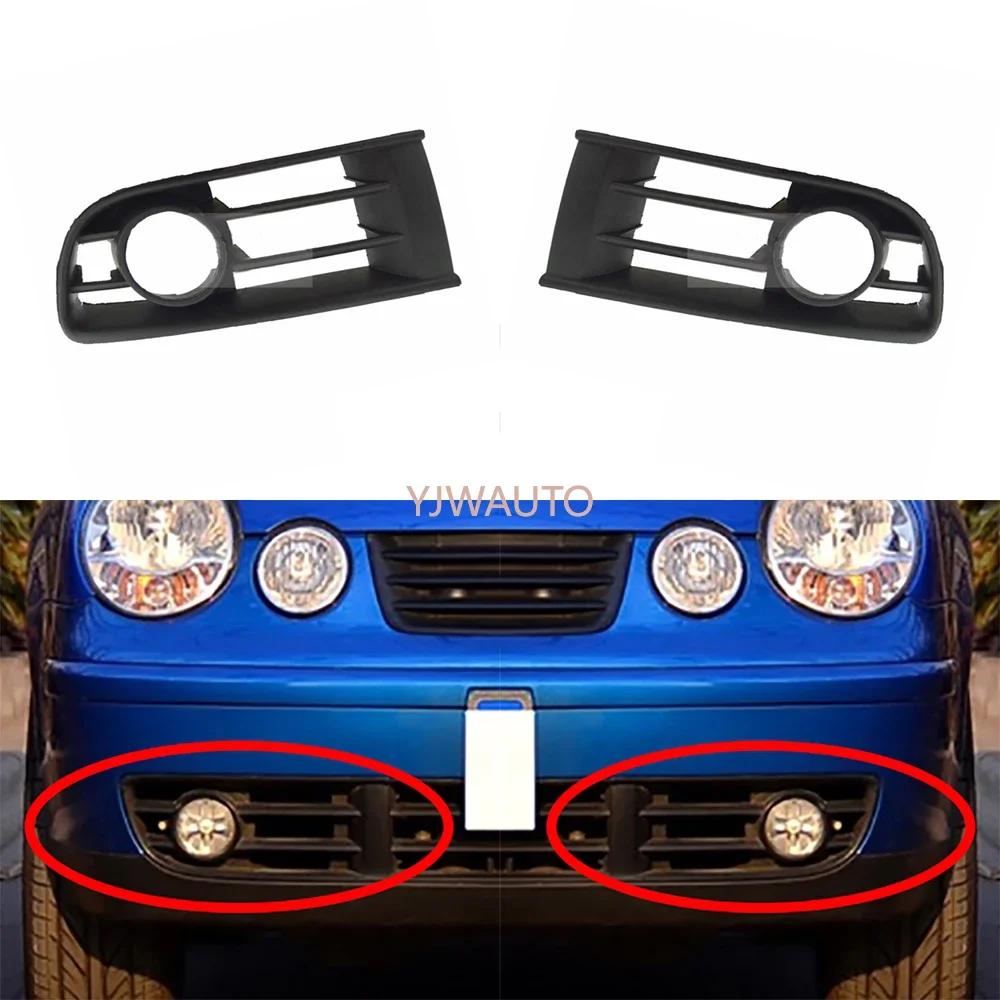 For Volkswagen VW Polo 2001 2002 2003 2004 2005 Foglights Cover Car Fog Lamp Vent Base Front Bumper Driving Fog Light Support