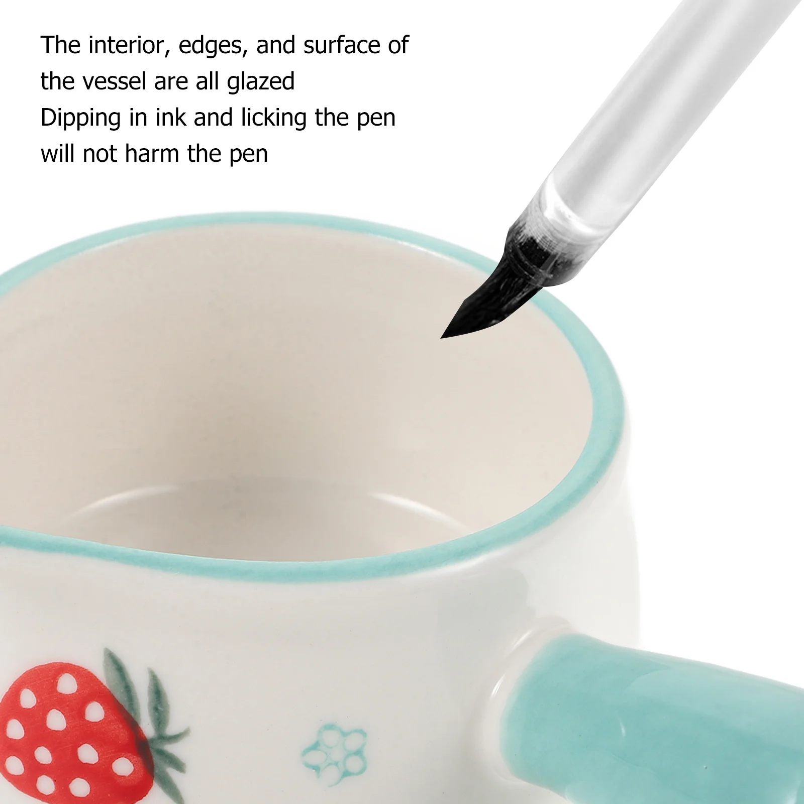 

Porcelain Ink Dish Exquisite Plate Calligraphy Stationery Ceramic Cookware Accessories