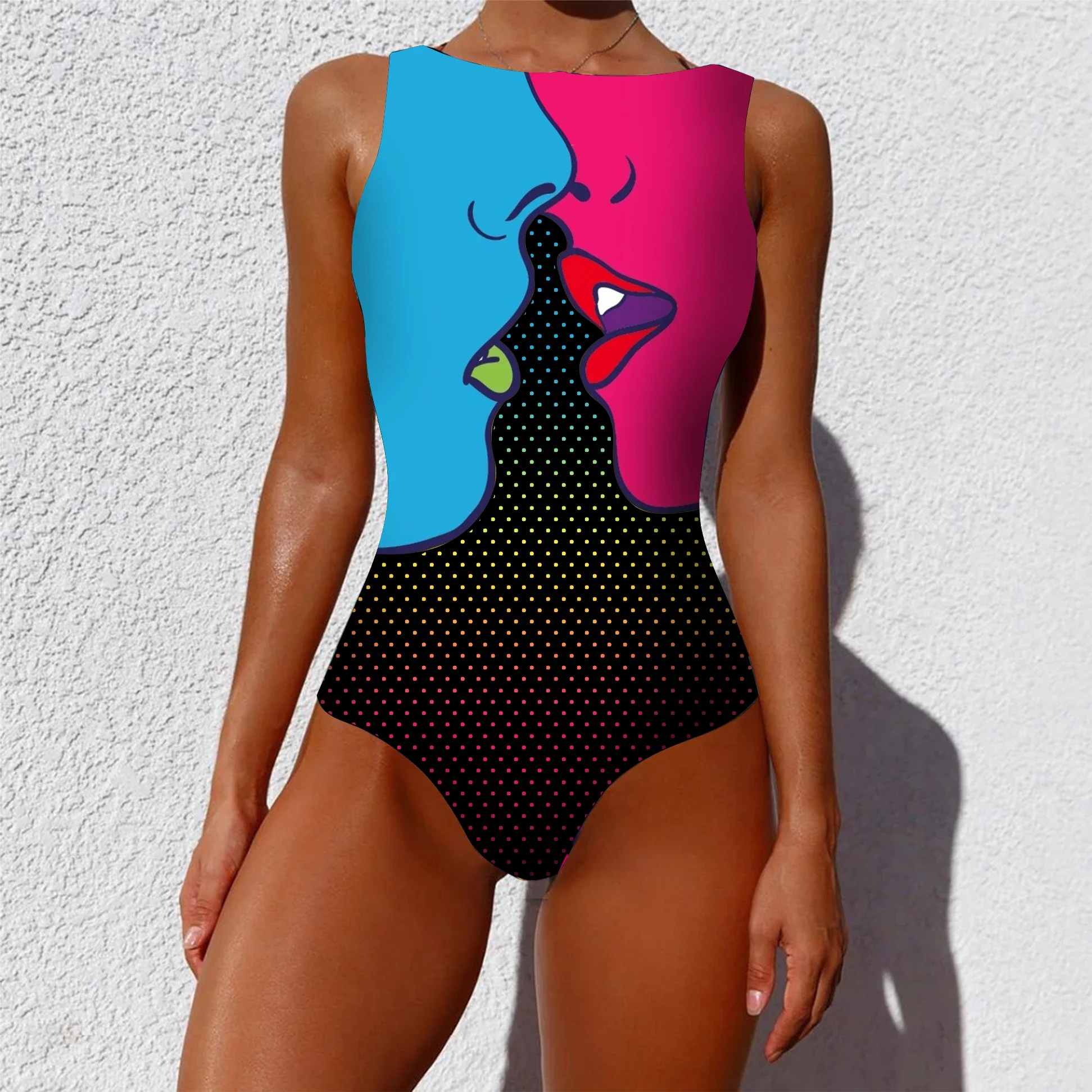 

Print One Piece Swimsuit 2025 New Push Up Swimwear Women Vintage Retro Bathing Suits Bodysuit Beach Wear Backless Monokini