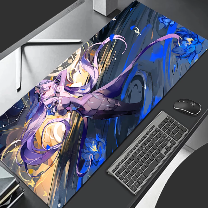 Mousepad Pattern Mouse Pad Desk Mat Computer Gaming HD Keyboard Pad Rubber Mat Non Slip H-honkai Star Rail Black Swan Mouse Mat