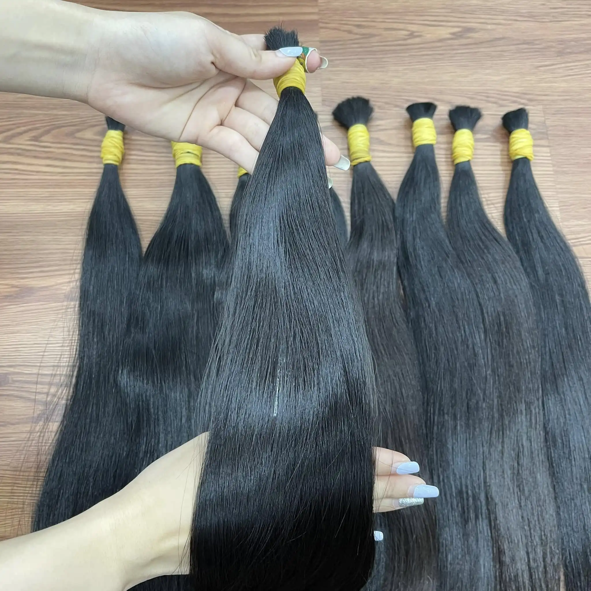 

100% Unprocessed Human Hair Bulk Extensions No Weft Virgin Bulk Blonde Human Hair Bundles For Braiding Brazilian Remy Hair 613