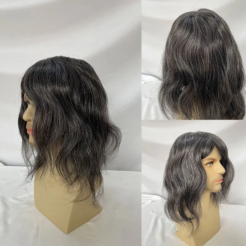 1B40# Long Human Hair Toupee Full Hair System