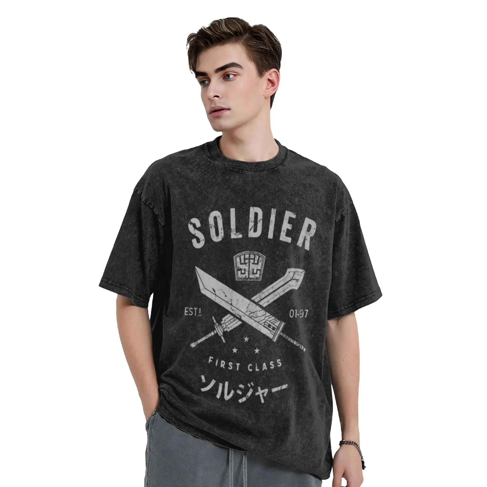 SOLDIER REMAKE  Unique Stylish A T-Shirt Oversized Short Sleeve Men's Women's Cotton Tees Tops