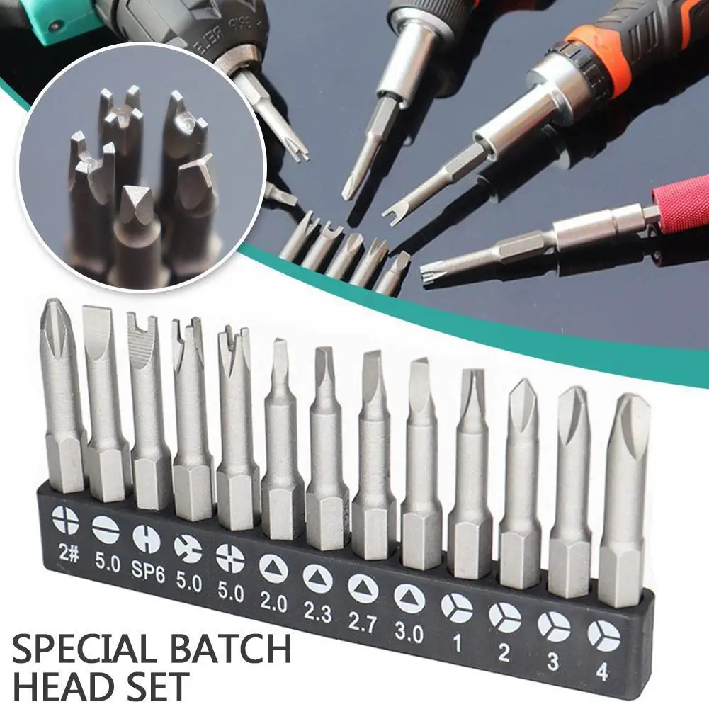 Special-shaped Screwdriver Set 50mm U-shaped Y-Type Point Cross Special Three Inner Bit Batch Set Tool Triangle Head Screwd H2K1