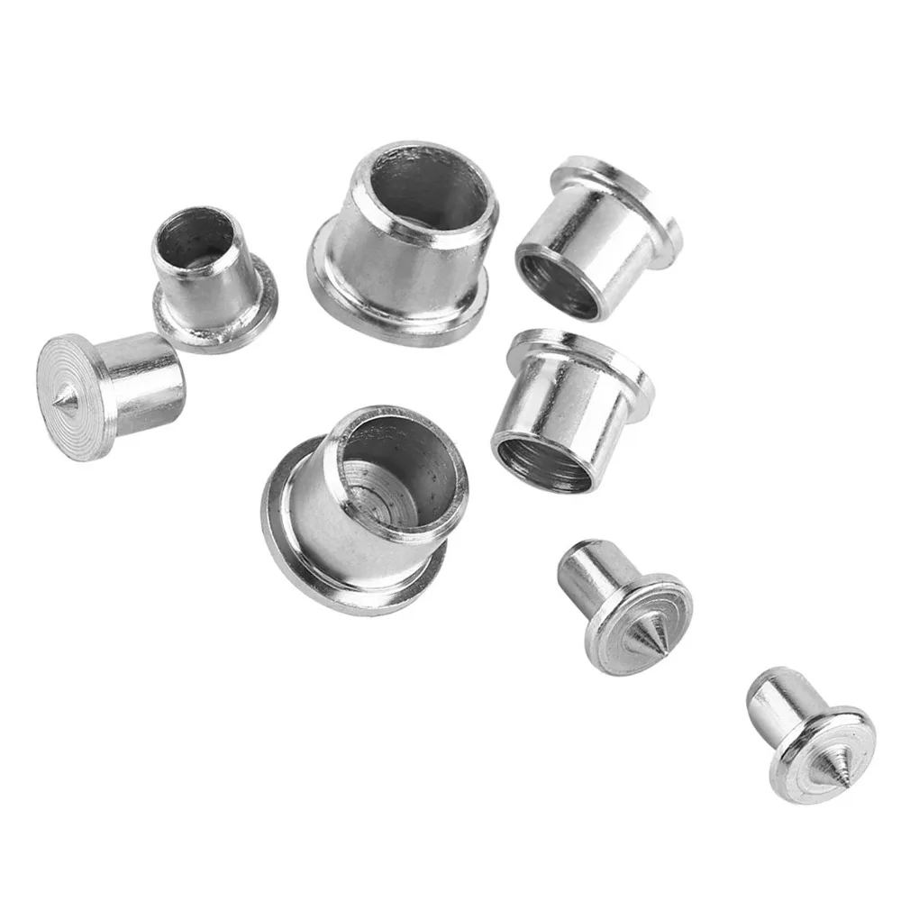8PCS Hollow Type Dowel Center Points Multi-Size Solid Wood Pin Tenon Alignment Tool Punch Thimble Round Tenon