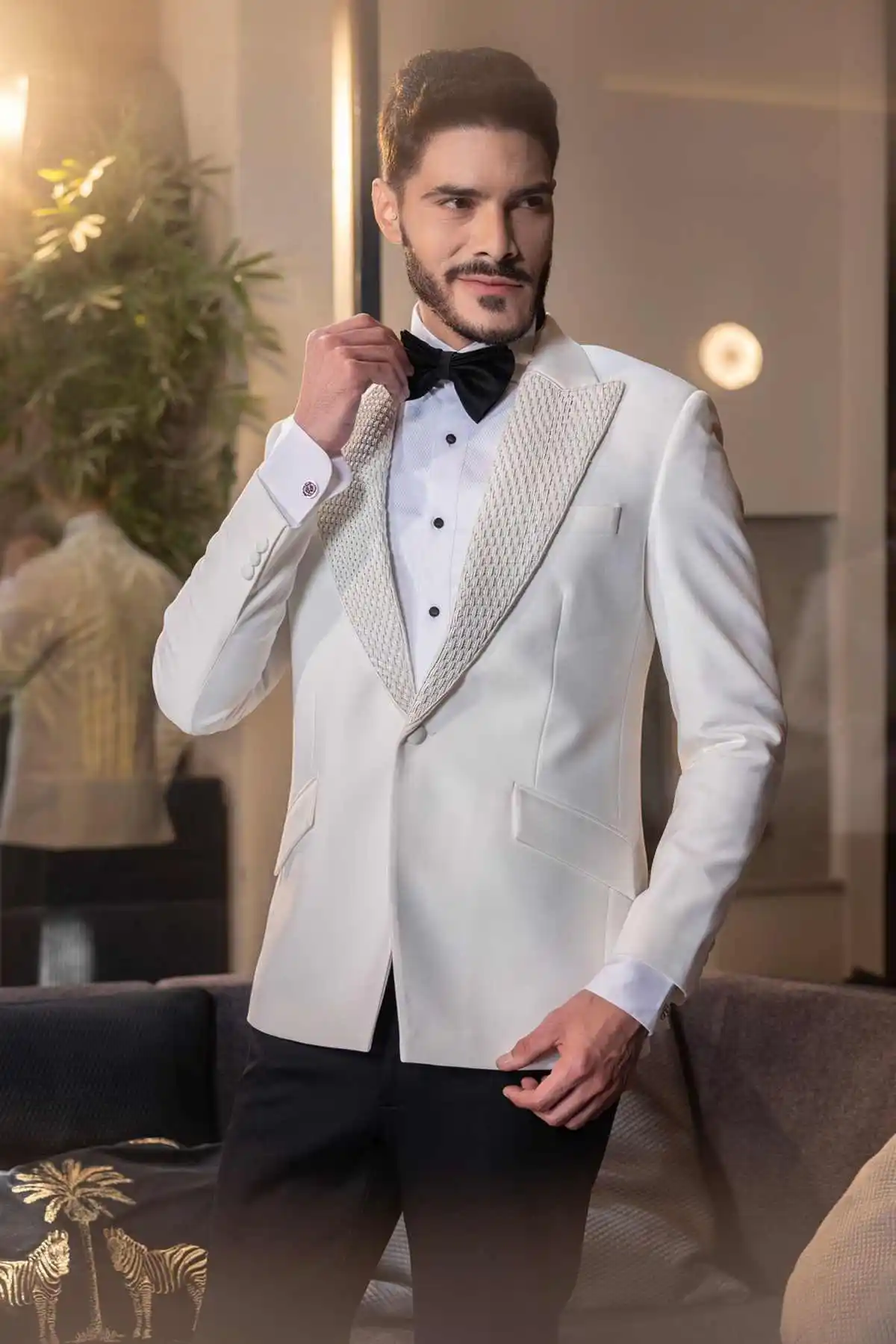 Clássico masculino ternos único breasted 2 peças jaqueta e calças ocasiões de negócios formais noivo smoking personalizado