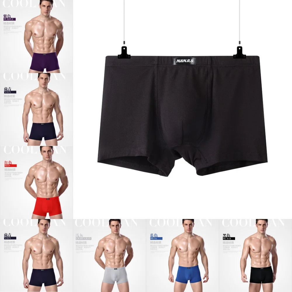 

6Pcs Men's Underwear Black Boxer Shorts Men Underwear Soft Breathable Male Underpants for Mens Homme Boxershorts Slips Panties