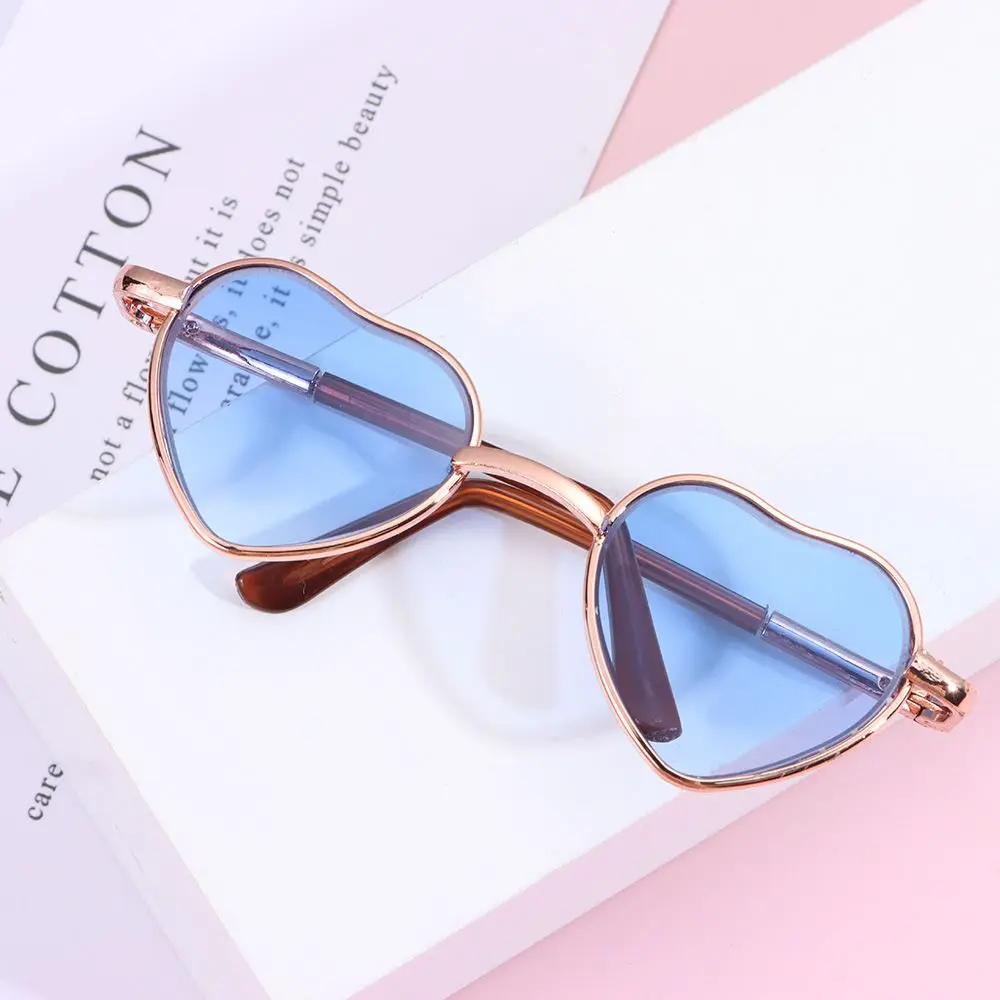 8cm Fashion Glasses For 20cm Dolls Cute Heart Shape Frame Mini Plush Doll Eyeglasses for 1/3 1/4 BJD DIY Dolls Accessories