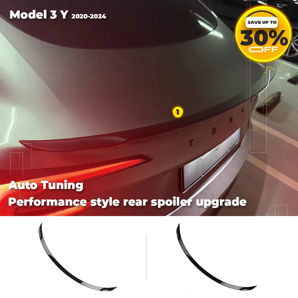 For Tesla Model 3 Y 2020-2024 Performance Rear Spoiler Trunk Spoiler Wing Model 3 highland Rear Trunk Lip ABS Spoiler Body Kits