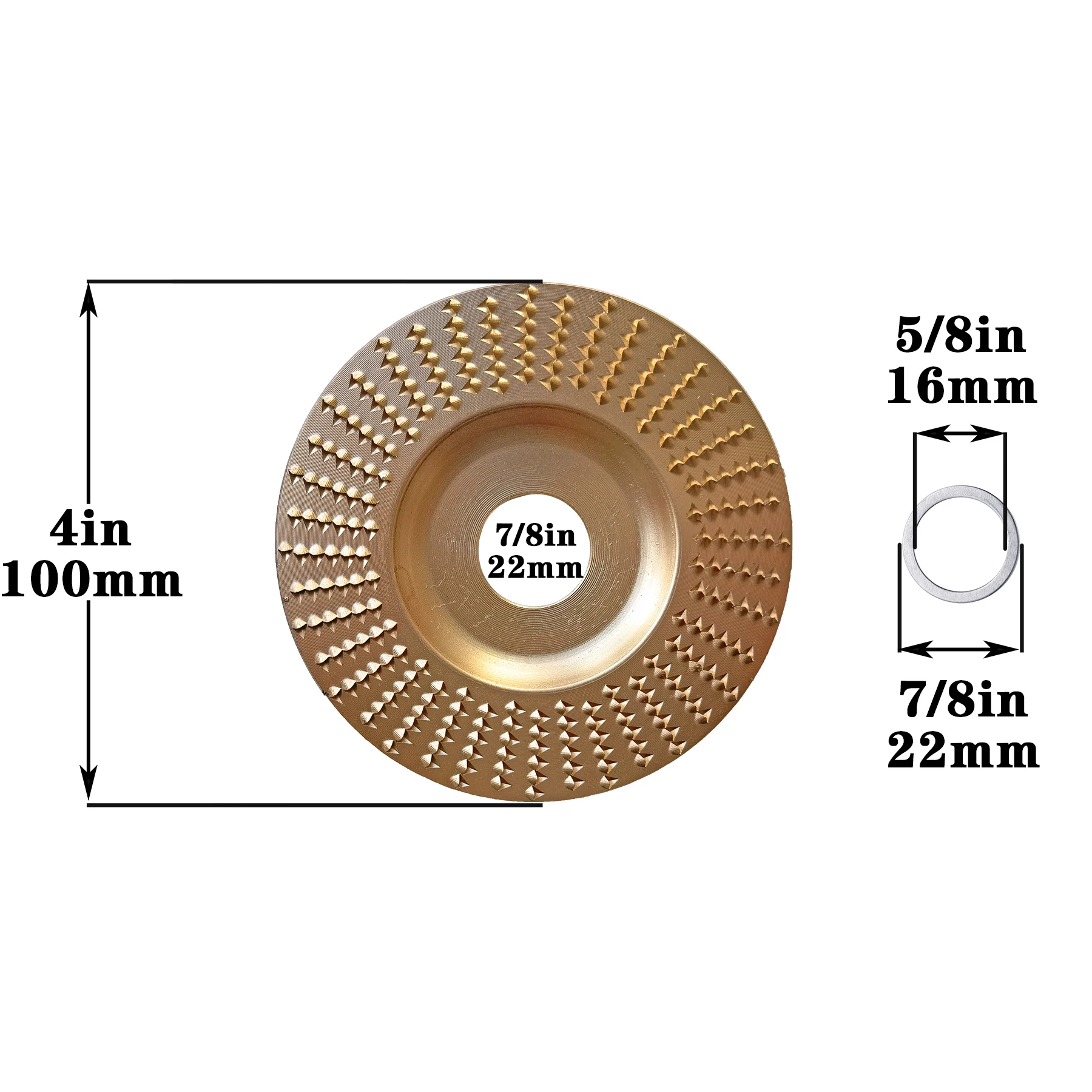 FOCSTOL Disques Bois Meuleuse - Lot 5 Pièces (100mm + 75mm) Pour Façonnage, Polissage Et Sculpture Sur Bois