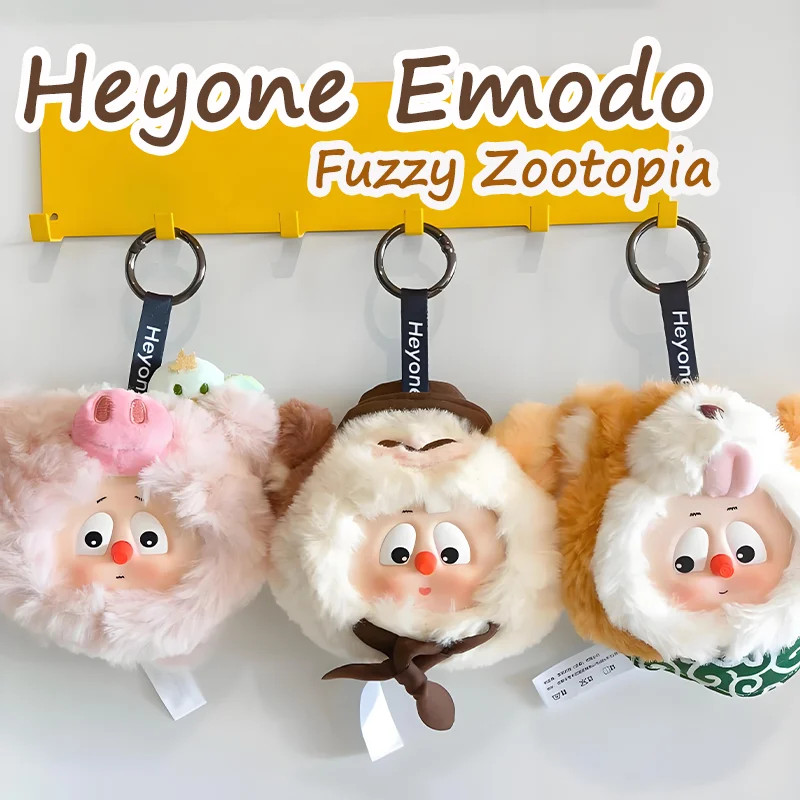 

Heyone Emodo Fuzzy Zootopia Series Blind Box Trendy Toys Plush Pendant Doll Key Decoration Surprise Mystery Box Dolls Girls Gift