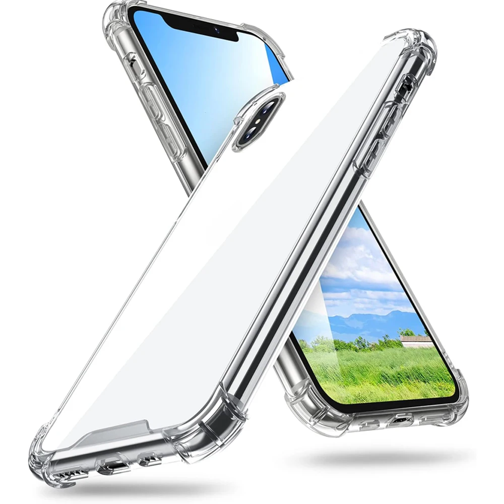 For iphone x xs max plus silicone Soft TPU Cute Back transparent Case Phone Cover