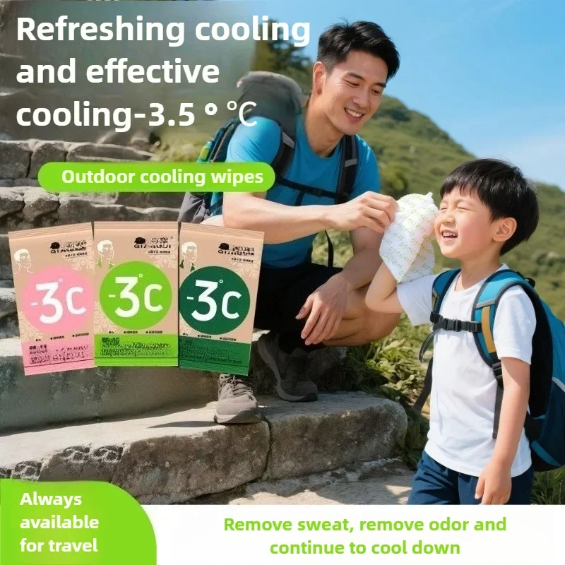 Toallitas húmedas frías para eliminar el sudor y enfriar. Los toallas frías proporcionan una frescura refrescante instantánea. Toallitas de hielo para enfriar