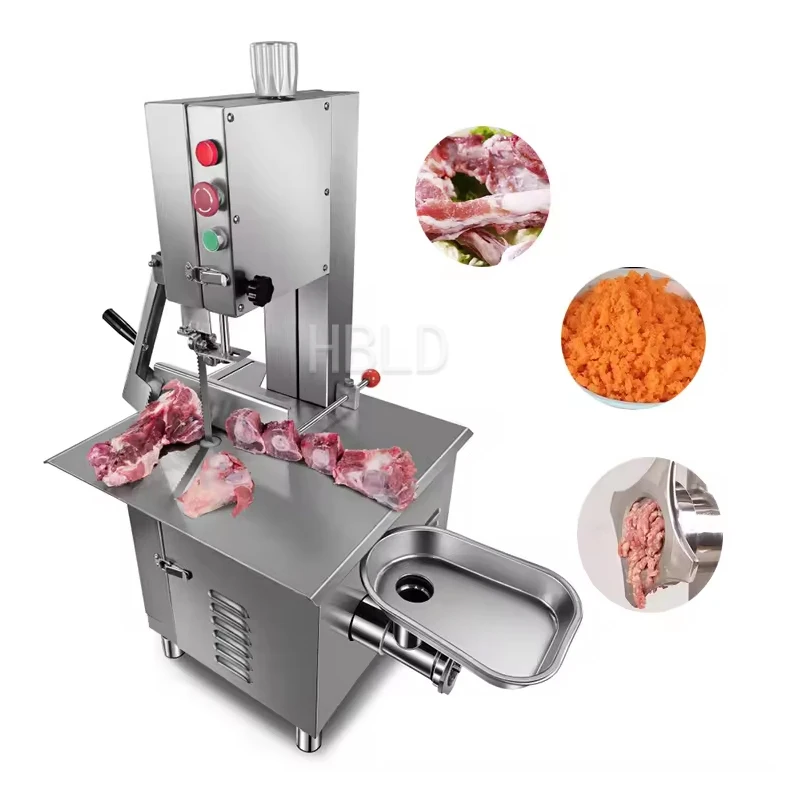 Industrial Stainless Steel Bone Cutting Machine, Multifunctional Commercial Belt Meat Grinder, Meat Cutting Machine