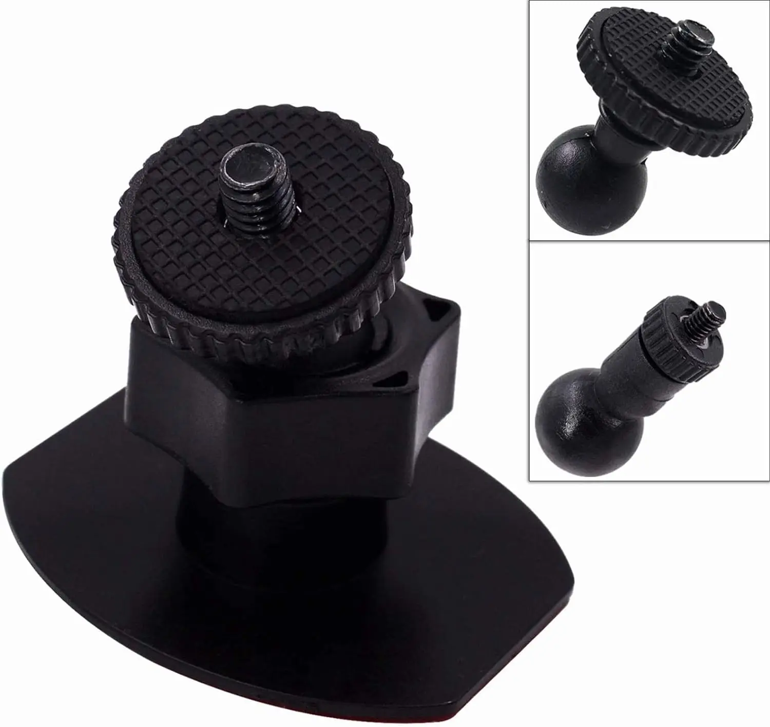 iSaddle Tripod Thread Camera 3M Mount Mini Double-Sided Adhesive in Dash Cam Mount Holder  (M4 M6 Screw Join Ball Included)