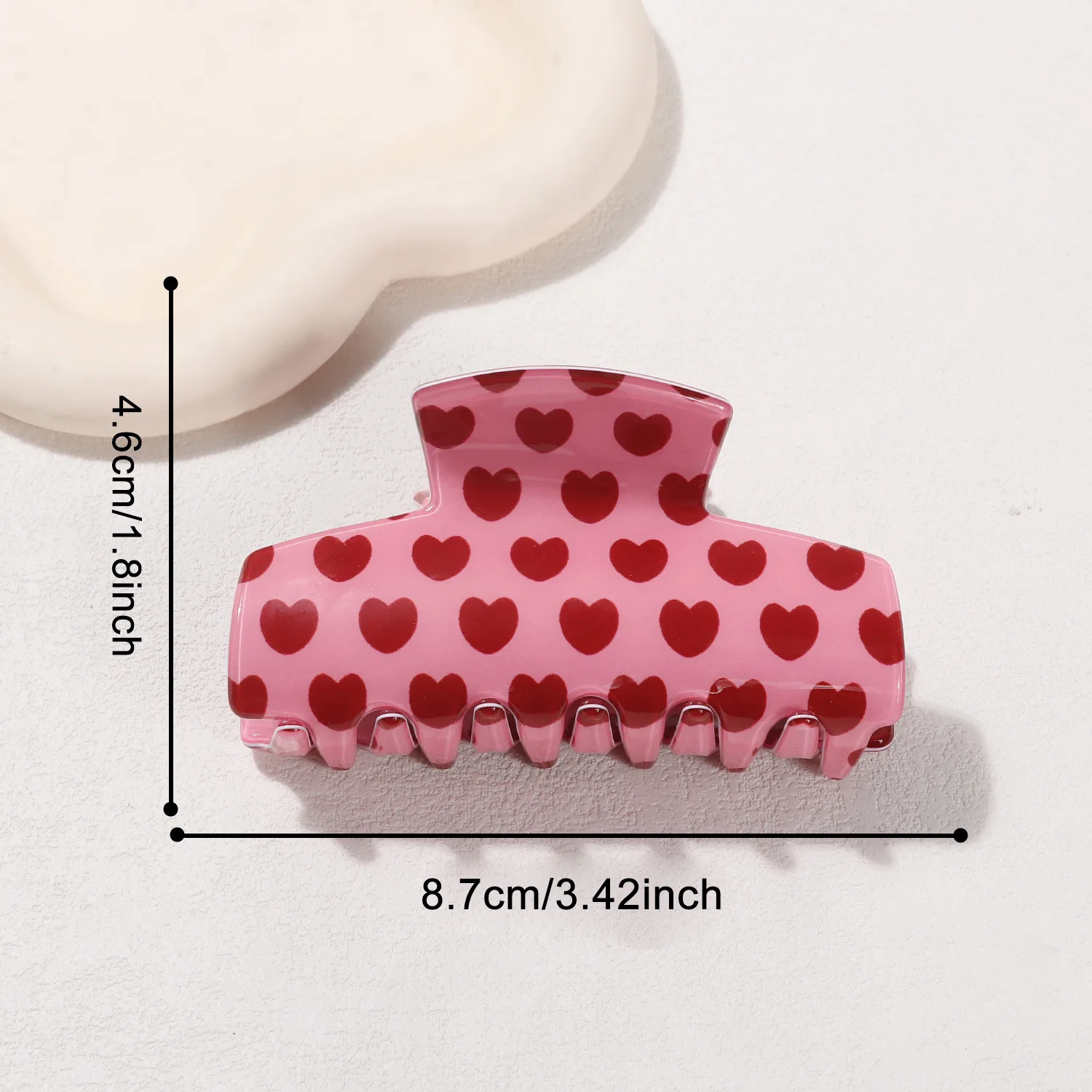 Valentinstag Neue Haarspange mit Hai-Motiv, Buchstaben-Haaraccessoires, Herz-Haarnadel, Rotes Geschenkset, Rote Herz-Haarklammer, Accessoires, Geschenk für Freundin – Detail 3