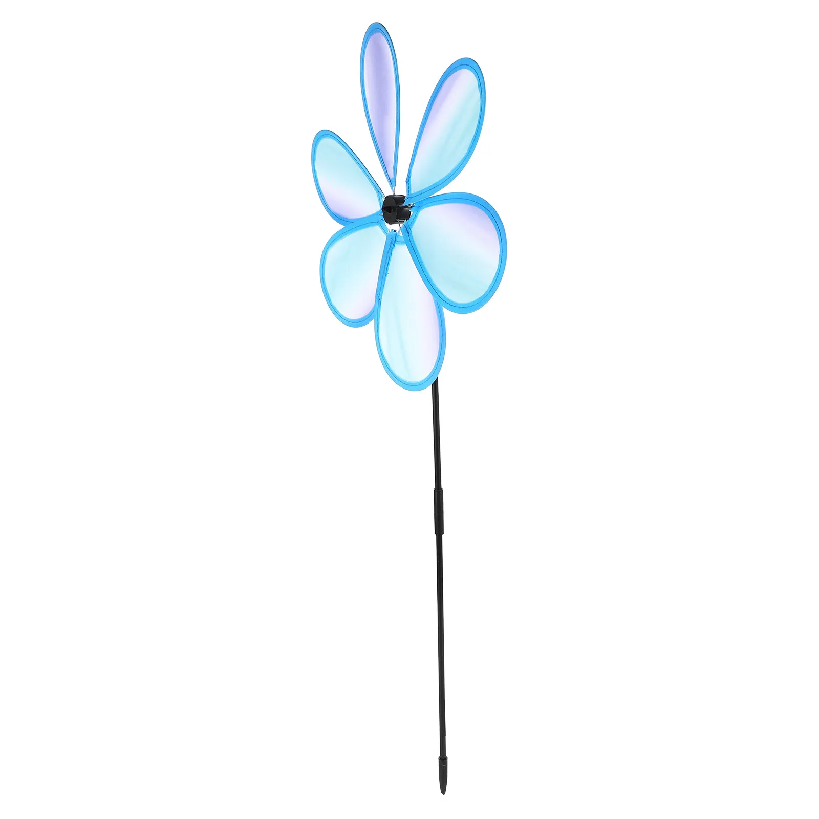 Colorful Handheld Single-Layer Fabric Pinwheel Children Decoration Kindergarten Room Outdoor Garden Yard Windmill Ornament