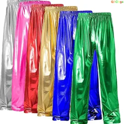 2026 Men's Blue Shiny Trousers, Fashion Casual Pants, Gold Red Green Silver Available, Size S,M,L,XL,XXL,3XL