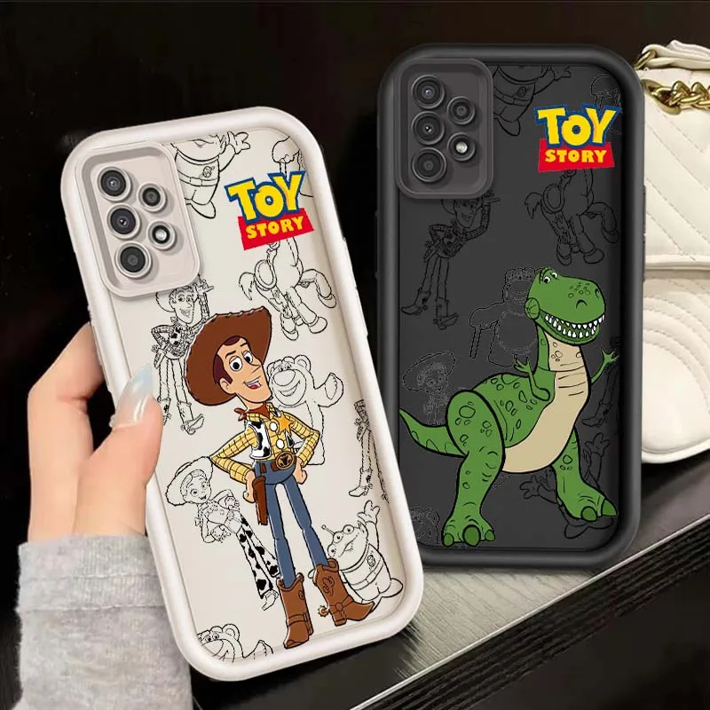 

Toy Story Anime Phone Case For Samsung A71 A52 A51 A34 A33 A22 A16 A15 A13 A04 A06 Note 20 Ultra 5G Eye Ladder