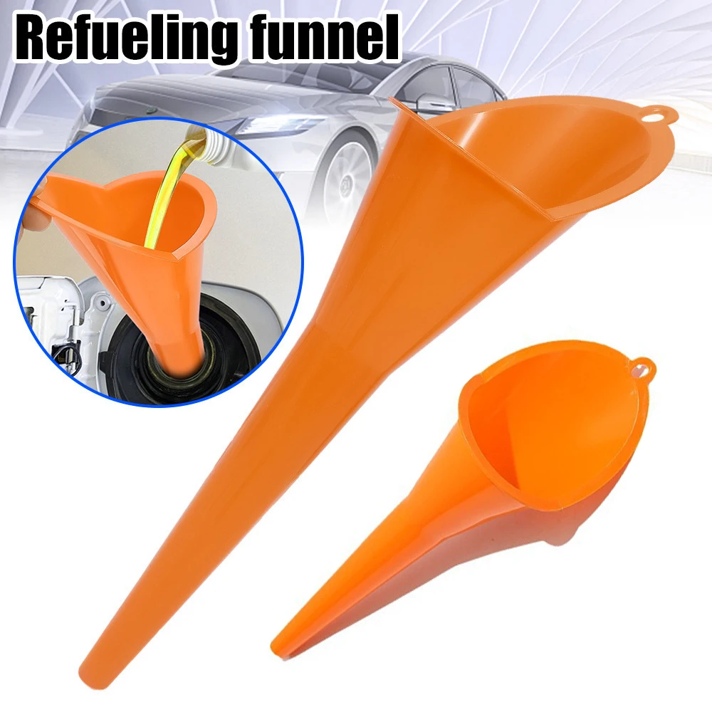 1PCS New Large Function No Hand Mobile Phone Fuel Funnel Long Mouth Fuel Filter Plastic Funnel for Cars and Motorcycles