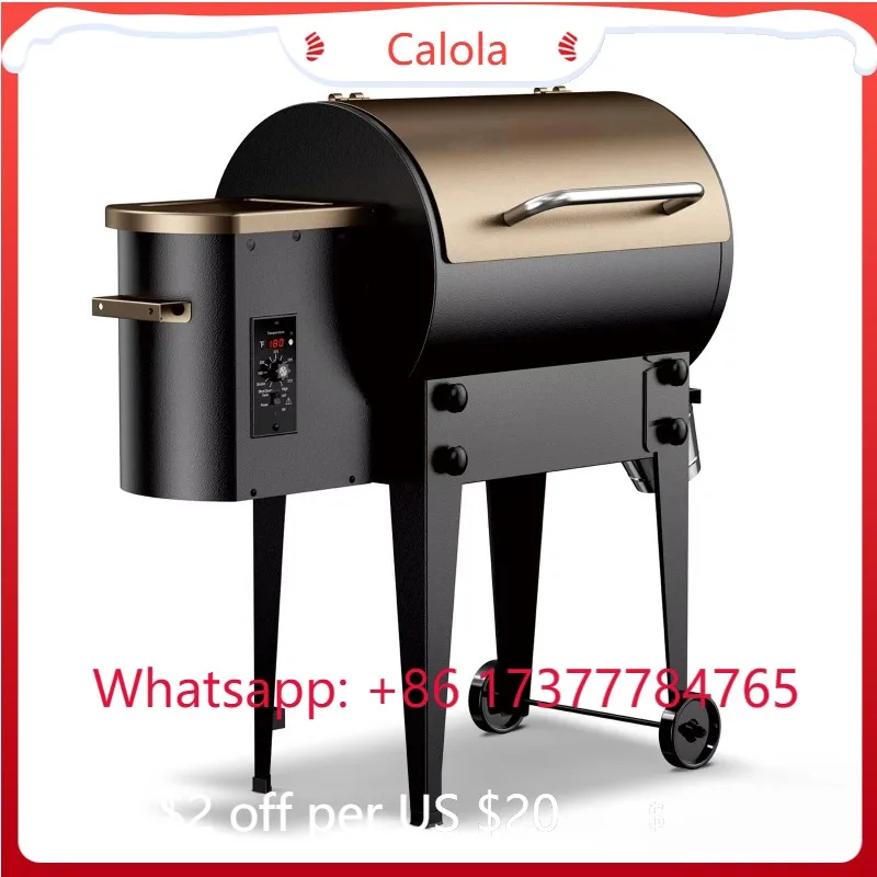 Foldable Portable Wood Pellet BBQ Grill Smoker Electric Digital Controller for Outdoor Camping