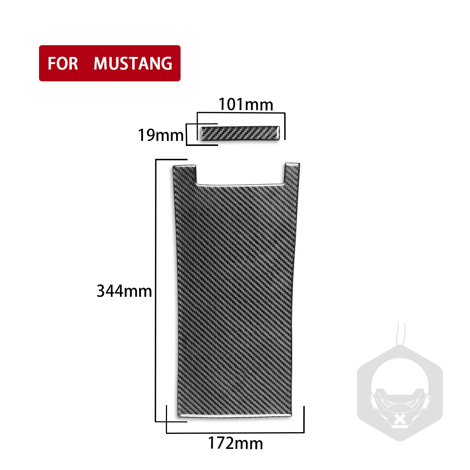 For Ford Mustang Shelby 2009-2014 Carbon Fiber Interior Armrest Lid Handrail Cover Trim Decoration Accessories Sticker