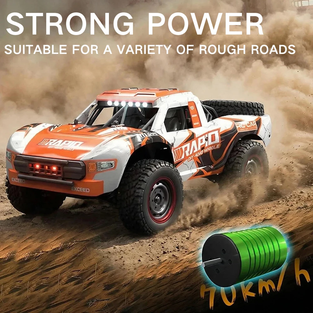 

Высокоскоростной бесщеточный двигатель 70 км/ч, 4WD, радиоуправляемый автомобиль, вездеход, внедорожный грузовик, 2,4G, автомобиль с дистанционным управлением для взрослых и детей Q130 Racing