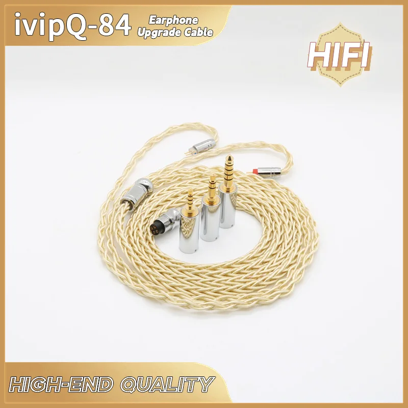 IvipQ-Cable de actualización Modular (2,5mm + 3,5mm + 4,4mm),8 núcleos de grafeno OCC Chapado en plata, Cable de repuesto para auriculares 0,78