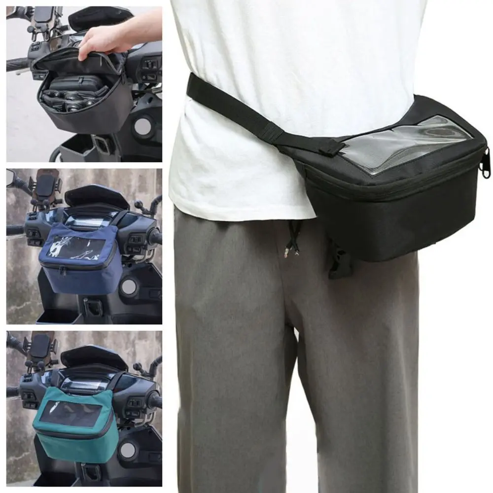 Viewing Window Mountain Bike Bag Storage Bag Large Capacity Motorcycle Electric Scooter Bag Durable Waterproof Bicycle Front Bag