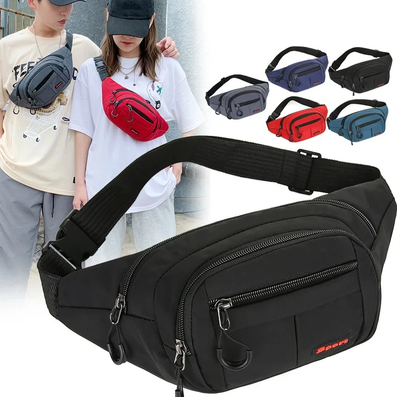 Riñonera deportiva para hombre, carteras de hombro para correr al aire libre, bolso de pecho con múltiples bolsillos para senderismo, XA590C