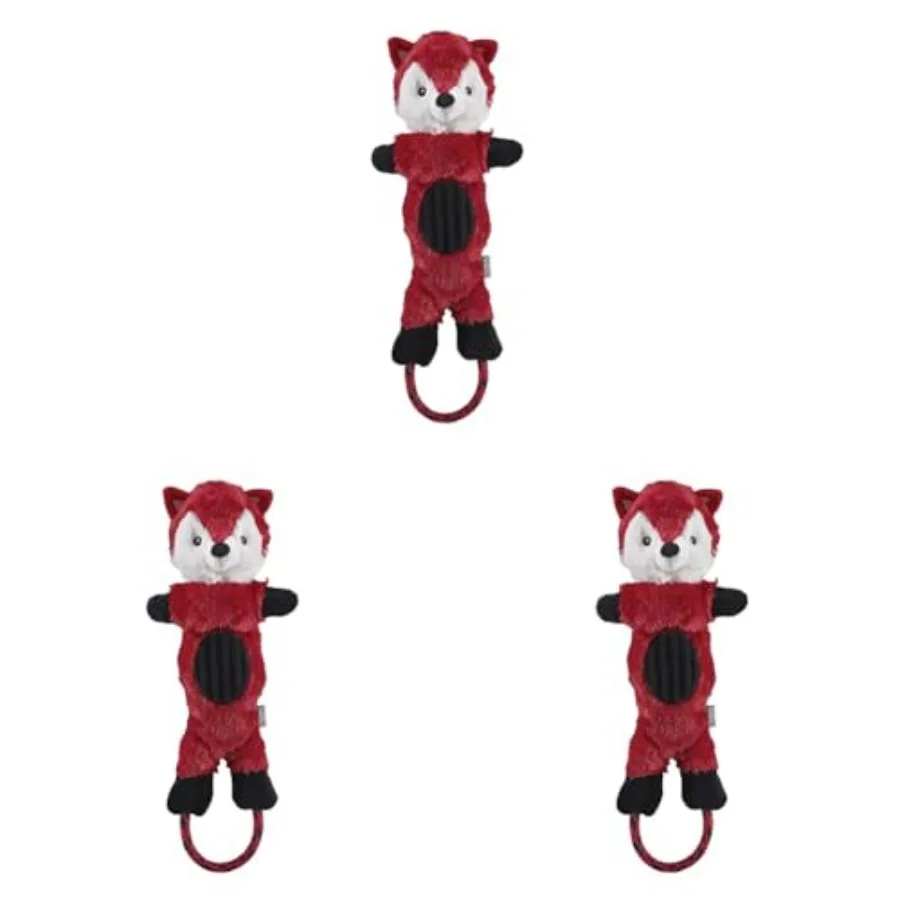 

Набор из 3 прочных плюшевых игрушек для собак Charming Pet Lil Roperz Fox с веревкой для перетягивания
