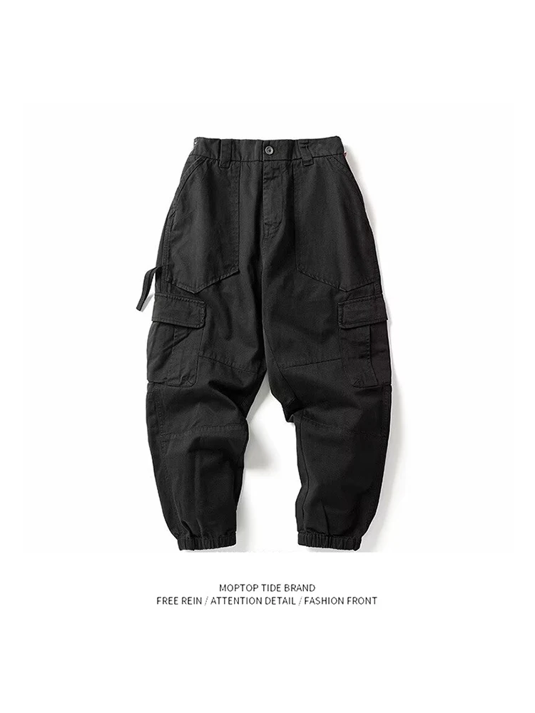 

Men's Casual Workwear Pants Autumn Winter New Sle American Retro Paratrooper Pants Personali Cuffed Trousers Loose Fit Lo...